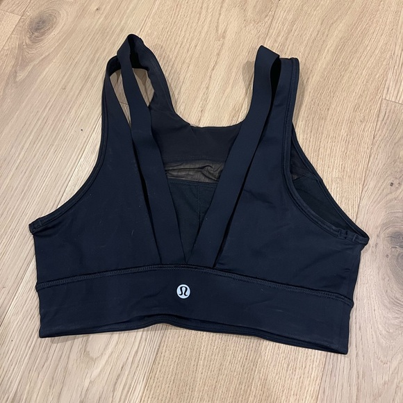 Lululemon Run the Day Bra Black Size 4 - Picture 2 of 5